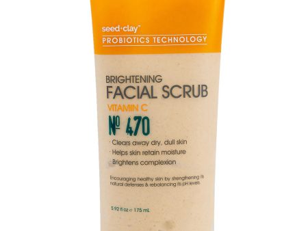 Seed + Clay Probiotics Technology Brightening Facial Scrub No.470 with Vitamin C Hot on Sale