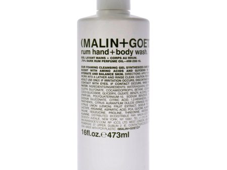 Rum Body Wash by Malin + Goetz for Unisex - 16 oz Body Wash Online Sale