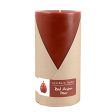 RED ANJOU PEAR by Northern Lights , ONE 3X6 INCH PILLAR CANDLE.  BURNS APPROX. 100 HRS. Fashion