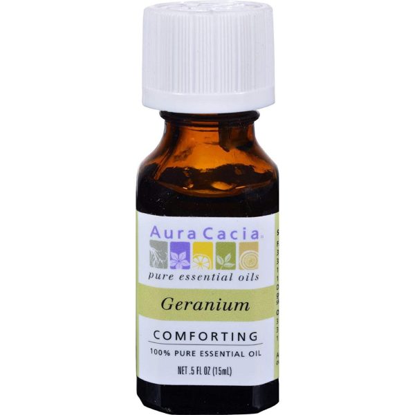 Aura Cacia Geranium Essential Oil (1x0.5Oz) Online now