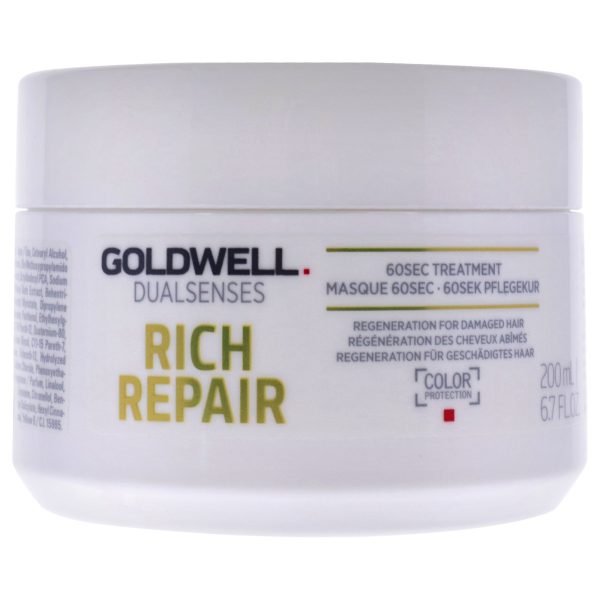 Dualsenses Rich Repair 60 Sec Treatment by Goldwell for Unisex - 6.7 oz Treatment Fashion