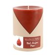 RED ANJOU PEAR by Northern Lights , ONE 3X4 INCH PILLAR CANDLE.  BURNS APPROX. 80 HRS. Sale