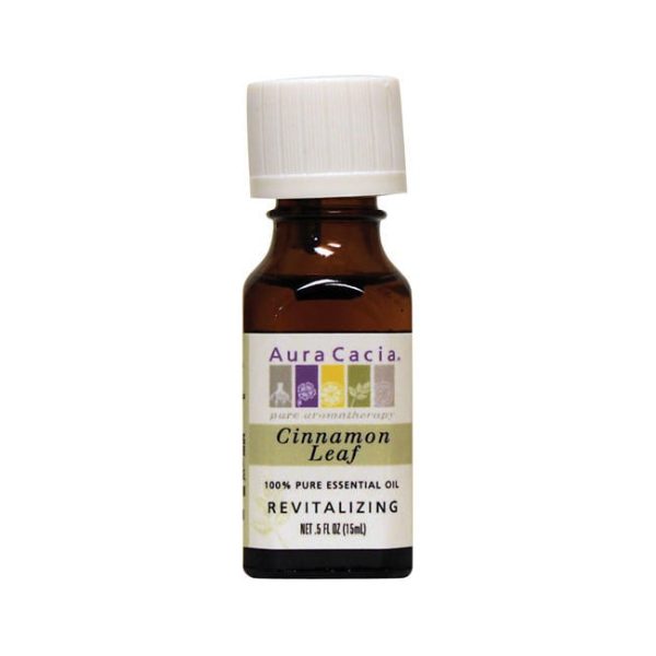 Aura Cacia Cinnamon Leaf Essential Oil (1x0.5Oz) Hot on Sale